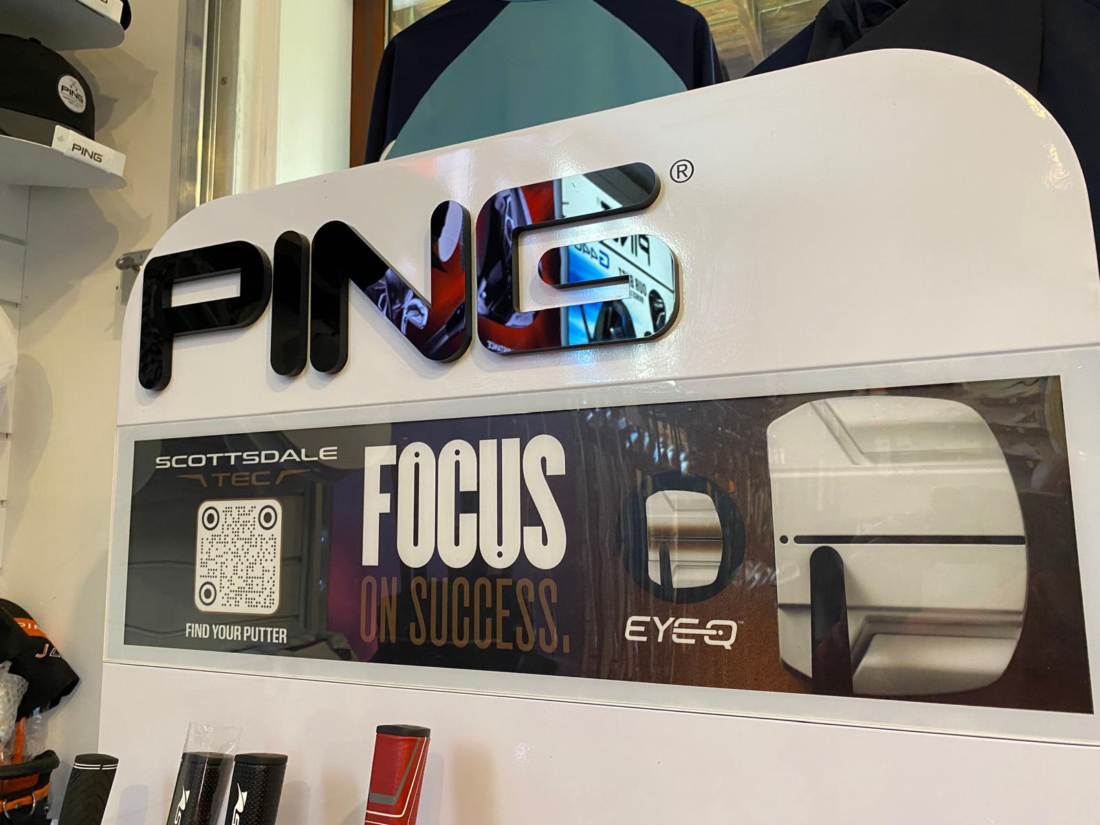 PING putter display with Scottsdale putters