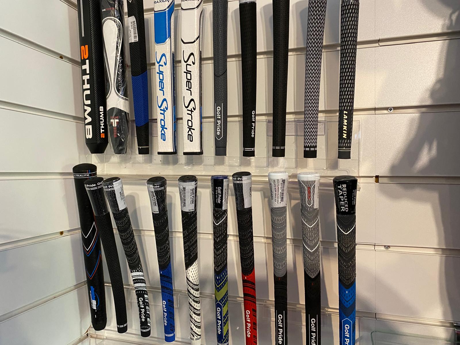 Golf grips from Golf Pride, SuperStroke and Lamkin