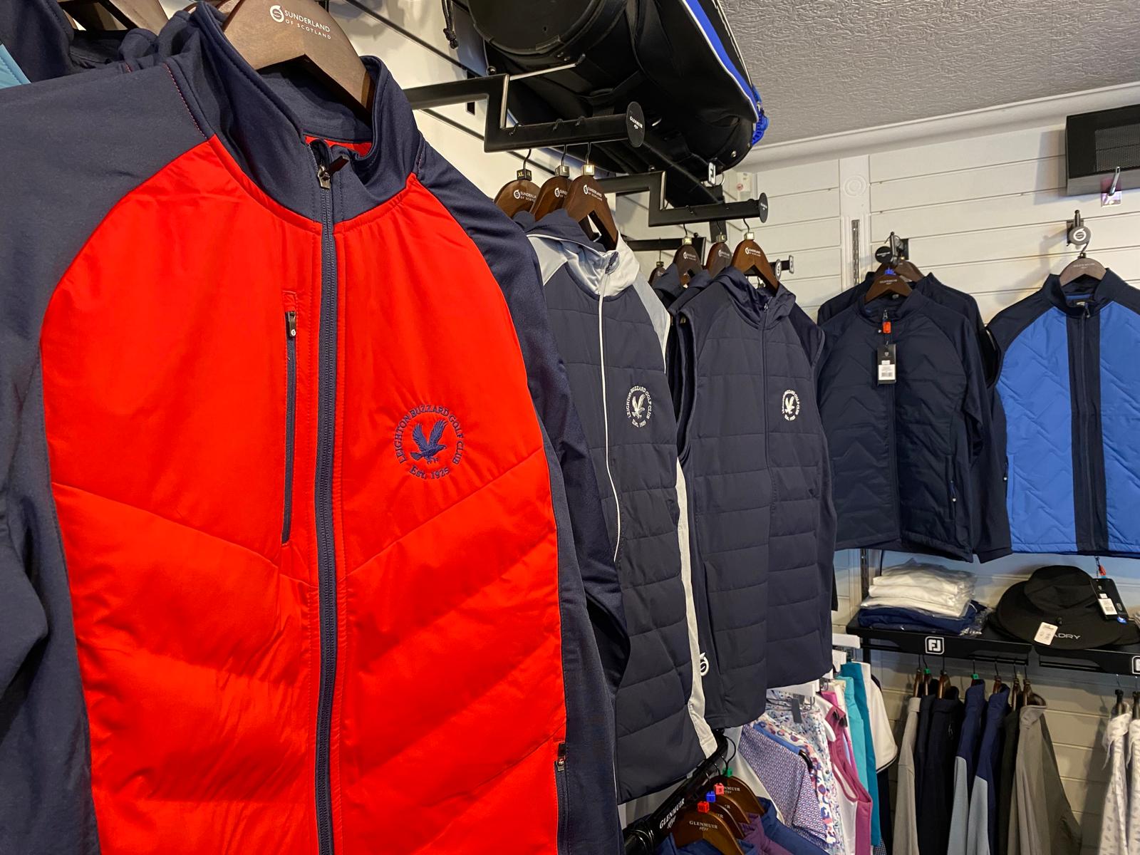 Leighton Buzzard Golf Club branded jackets and clothing